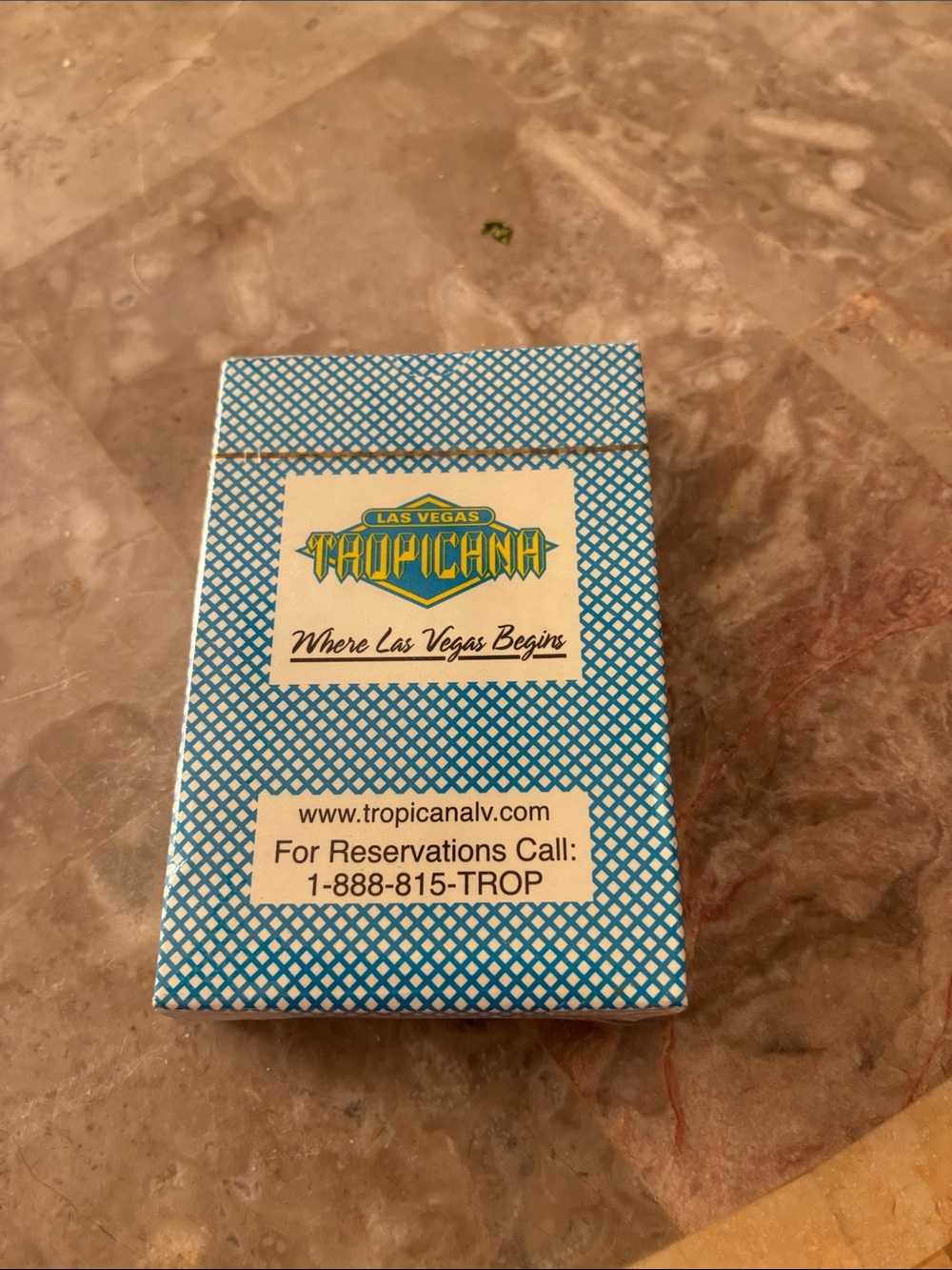 Tropicana Las Vegas Deck of Cards - Blue Pattern